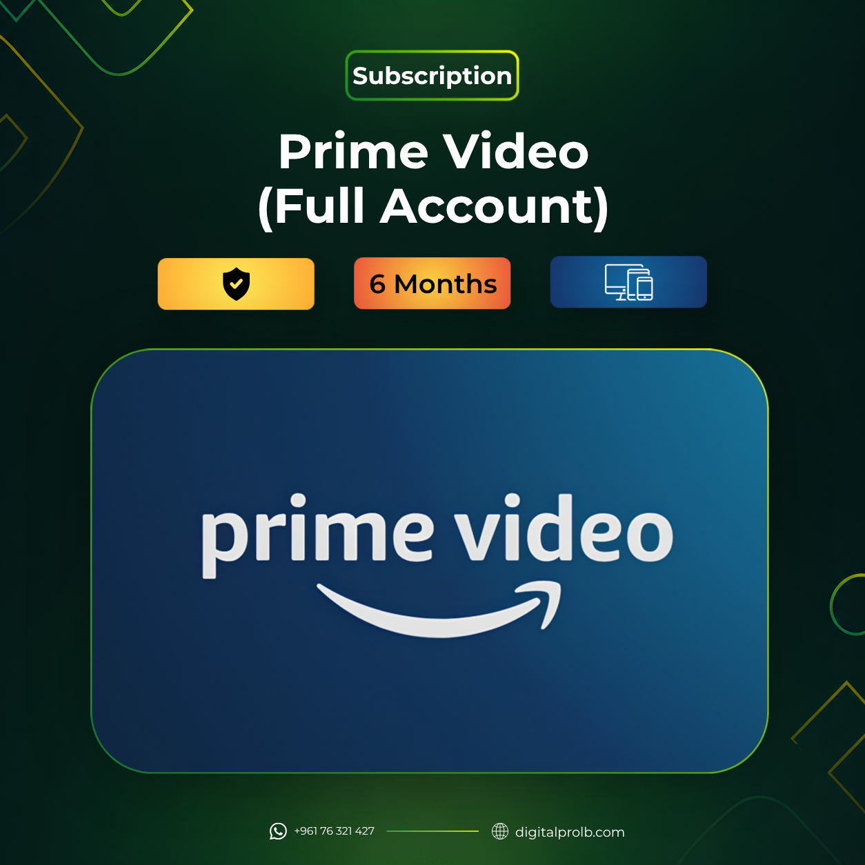 Prime Video (Full Account)